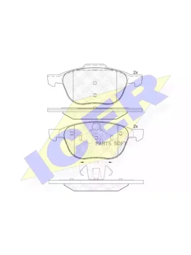 Колодки тормозные Ford Kuga 13- 1.6 150 л ICER 181617202