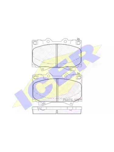 Колодки тормозные Toyota Land Cruiser 98- передние =GDB3197 181723