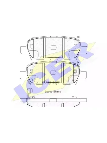 Колодки тормозные Nissan Qashqai задние ICER 181838