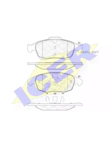 Колодки тормозные Citroen C4 Picasso  DS4  Berlingo II 08- передние ICER 181852