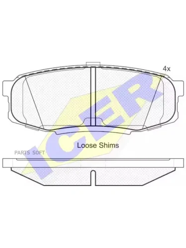 Колодки тормозные Toyota Land Cruiser 200 07- задние ICER 181875