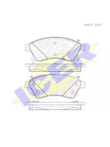 Колодки тормозные Chevrolet Cruze; Opel Astra J 09- передние 15 ICER 181942