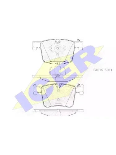 Колодки тормозные BMW F25 X3 11- передние ICER 182020