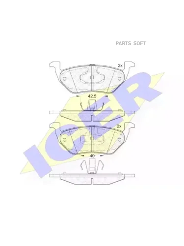 Колодки тормозные Ford Maverick 04- 07 задние ICER 182031