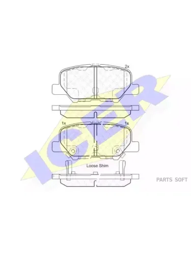 Колодки тормозные Mazda 6 13-; Mitsubishi Outlander III 13- задние 182118