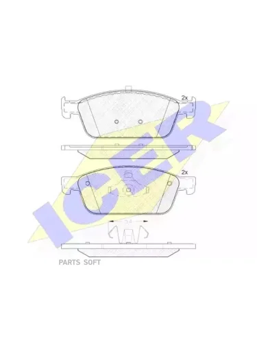 Колодки тормозные Ford Focus III 2.0T ST  Kuga II ICER 182134