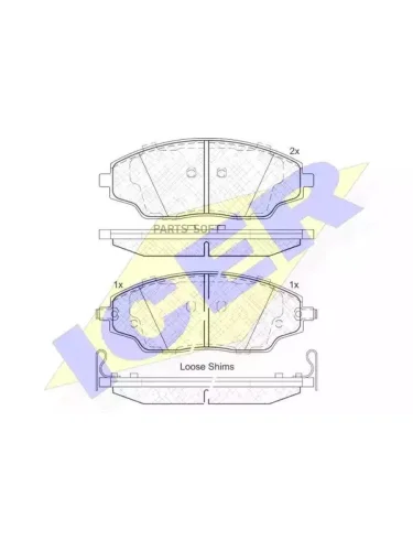 Колодки тормозные Chevrolet Aveo II (T300) 11- ICER 182167