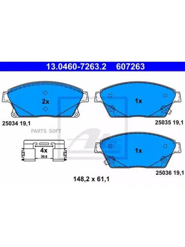 Колодки тормозные дисковые передн  CHEVROLET: CRUZE 1.41.61.7 D1.81.8 LPG2.0 CDI 09-
