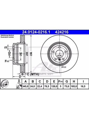 Диск тормозной задн BMW: X5 3.0 sd4.8 iM 50 dxDrive 48 ixDrive 50 i 07- X5 M 50 dxDrive 50 i 13- X6 35 d35 i50 iActiveHybridM 50 dxDrive 35 dxDrive 3