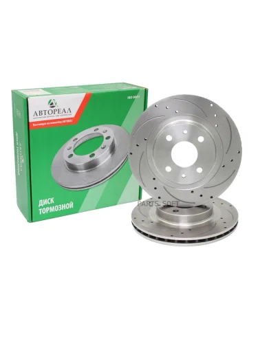 Диск тормозной ВАЗ 2110 (R-13) перфо Евро (перфорация + насечка)