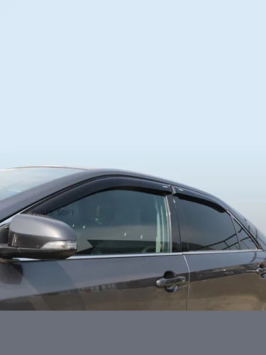 Дефлекторы на боковые стекла Toyota Camry VII 11- накладные 4 шт. Voron Glass Corsar ДЕФ00398