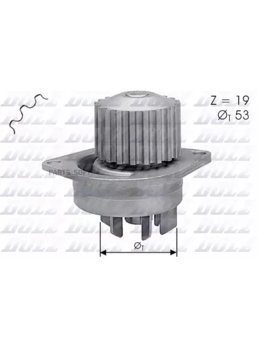 Насос водяной PEUGEOT 206 1.6i 16v 00-  106 1.6i Gti 16v 96-  PartnerRanch 1.6i 16v 00-  CITROEN Saxo 1.6i VTRVTS 16v 96-