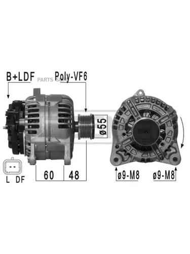 Генератор NISSAN MICRANOTEJUKE  RENAULT MEGANE II 1.5dci 150A