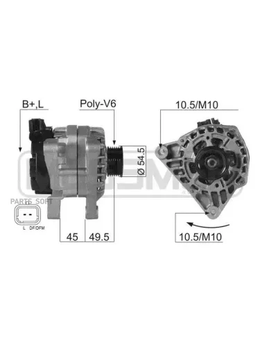 Генератор PEUGEOT 206