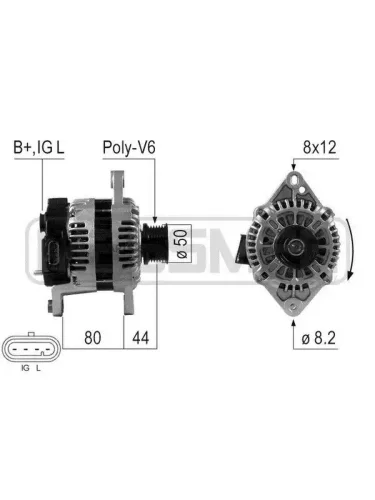 Генератор Chevrolet AveoDaewoo Lacetti