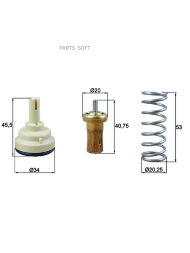 Термостат VW: PASSAT 10- PASSAT 05- PASSAT Variant 10- PASSAT Variant 05- TOURAN 03-10 TOURAN 1