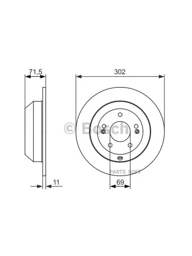 Диск тормозной Kia Sorento 09- задний Bosch 0986479081