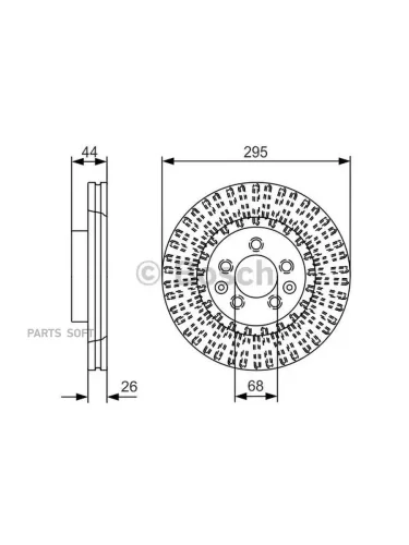 Диск тормозной Nissan Qashqai II 14- передний Bosch 0986479D16