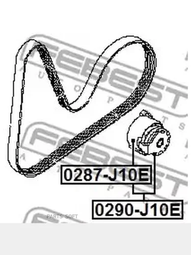 Ролик натяжной Nissan Qashqai J10E 12.06-12.13 (EL) Febest 0287-J10E