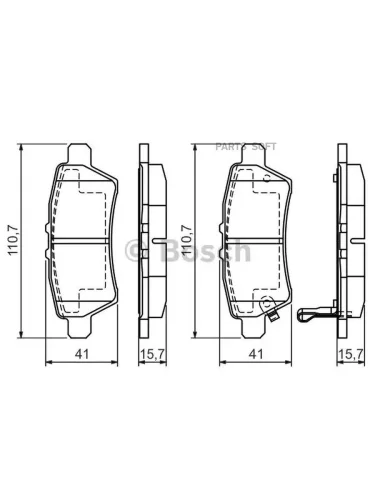 Колодки тормозные Nissan Pathfinder 05- задние Bosch 0986494369
