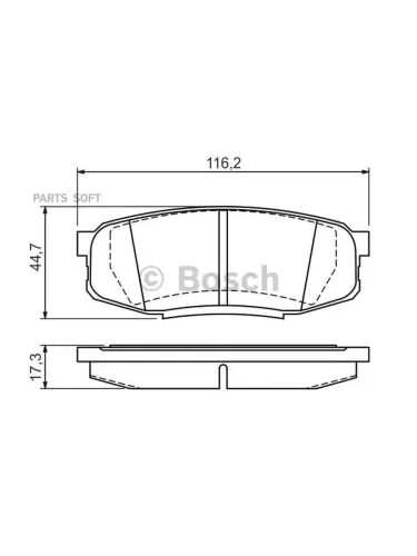 Колодки тормозные Toyota Land Cruiser 200 07- задние Bosch 0986494380