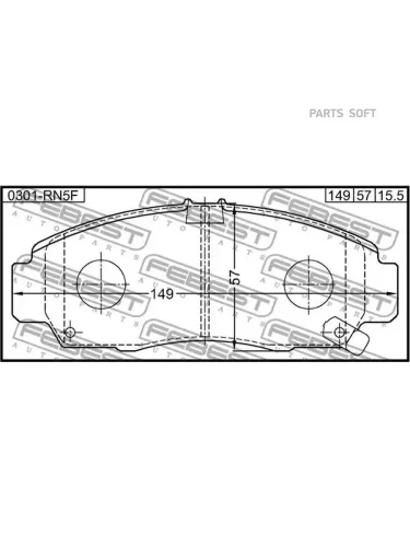 Колодки тормозные Honda Accord 4D CL7 03-08 (JP) передние комплект Febest 0301-RN5F