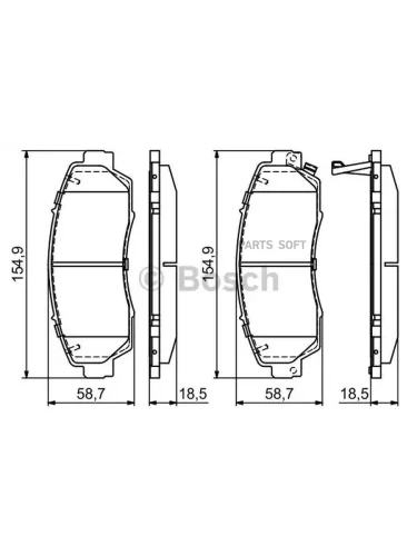 Колодки тормозные Honda CR-V 12- передние 45022T1GG01 Bosch 0986494685