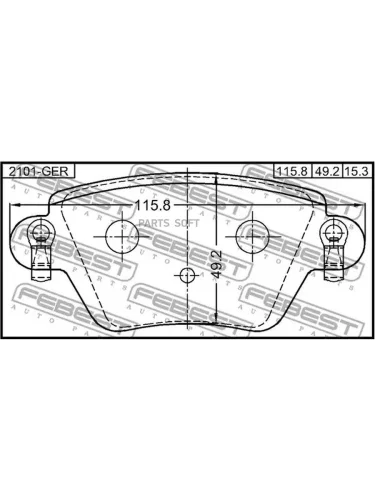 Колодки тормозные Ford Mondeo GE 00-07 (EU) задние комплект Febest 2101-GER
