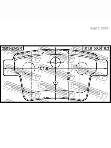 Колодки тормозные Geely Emgrand X7 14- задние комплект 101402006059 Febest 3501-EMGR