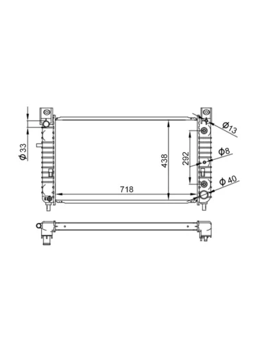 Радиатор Chevrolet Tahoe 06-14  Cadillac Escalade 01-06  Chevrolet Avalanche 03-06  Suburban 00-0