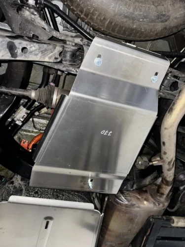 Защита заднего электромотора (алюминий) 4мм Toyota Highlander IV 2.5h CVT 2019- (Китай)