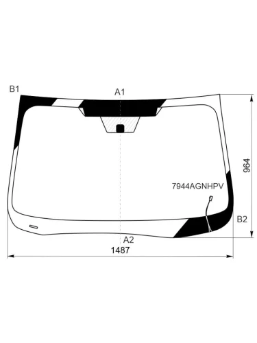 Стекло лобовое (Обогрев щеток Две камеры Молдинг) Subaru Forester 18-21