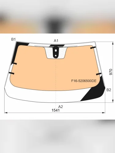 Стекло лобовое (Обогрев полный Антенна Датчик дождя Молдинг) Jetour Dashing 22-