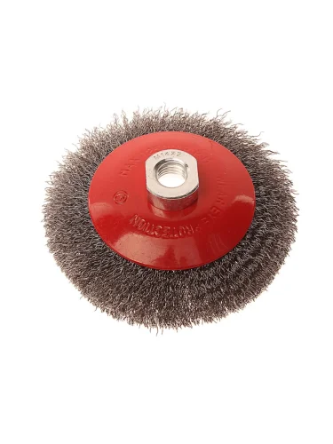 Кордщетка для УШМ дисковая 115мм витая латунь М14 MATRIX