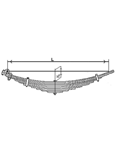 Рессора МАЗ-509 задняя (15 листов) L=1846мм ОАО МАЗ (МРЗ)