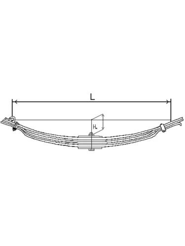 Рессора МАЗ-64222 передняя (3 листа) L=2100мм (с ушком и стремянкой) в сборе ОАО МАЗ (МРЗ)