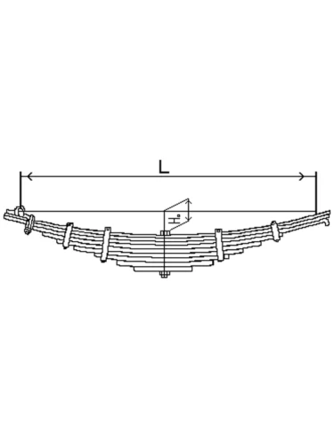 Рессора МАЗ-55165 передняя (14 листов) L=1900мм ОАО МАЗ (МРЗ)