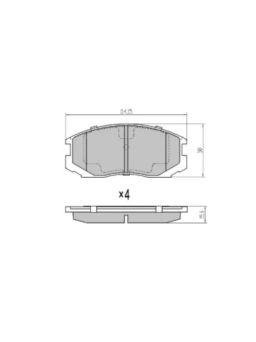 STMZ690000Колодки тормозные (Спереди) Mitsubishi Lancer 83-08  Bravo 91-99