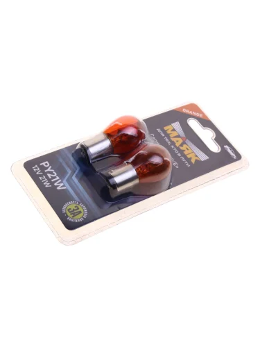 Лампа 12V PY21W BA15s блистер (2шт.) Orange Active МАЯК