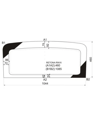 Стекло заднее (Цвет зеленый Обогрев) Kia Retona 97-00