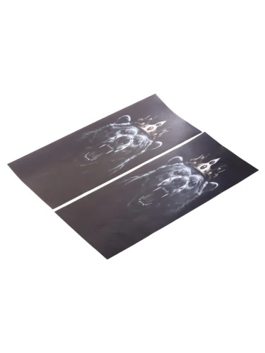 Наклейка виниловая на стойки дверей Медведь в короне 20х50см полноцветная (2шт.) AUTOSTICKERS