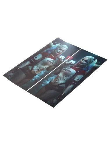 Наклейка виниловая на стойки дверей Харли Квинн 20х50см полноцветная (2шт.) AUTOSTICKERS