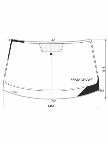 Стекло лобовое (Молдинг) Volkswagen Jetta 19-