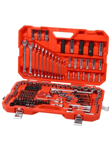 Набор инструментов 219 предметов слесарно-монтажный 12, 38,14 6-ти гран.в кейсе JTC