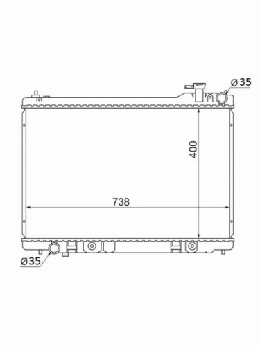 G35 03-07 {Nissan Skyline 01-07  Stagea 01-07} РАДИАТОР ОХЛАЖДЕН (Китай)