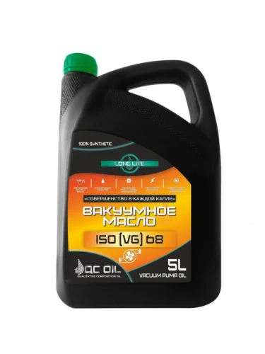 Вакуумное синтетическое масло BM ISO (VG) 68 QC OIL Long Life - 5 Синтетическое Промышленное Alcatel 100119120; BUSCH VM VMH VE; Balzers P3; Becker Vakuumpumpen; Beckmann 19; Edwards Ultragrade 19; Fisherbrand 19; Hyvac 93055; Vickers Vane Pump; ISO 6743-3 DVADVC; Kinney Type A; Leybold- Вакуумное 5 