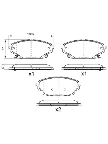Колодки тормозные (Спереди) GAC GS8 23-