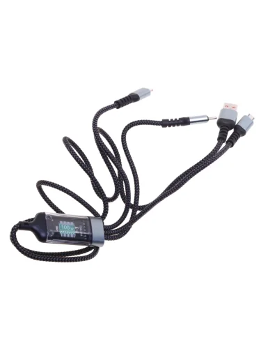 Кабель iPhone (5-)micro USBUSB Type C 1м черный XO