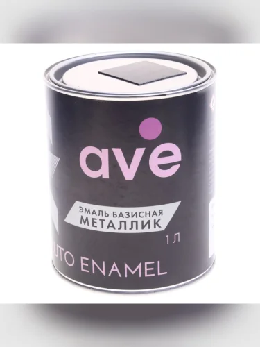 Краска глубоко черная металлик 1л AVE