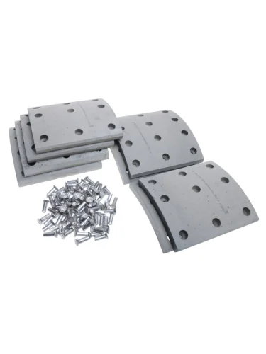 Накладка тормозной колодки КАМАЗ-6520 6560 (13-) сверл.раст.длинкор накл.комплект 8шт.с закл. АТИ